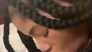 Sloppy Lips Ebony Couple Ebony Deepthroat Blowjob GIF