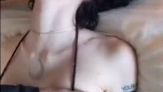 Vertical ThroatPie Tattoo Homemade Deepthroat Blowjob Big Dick GIF