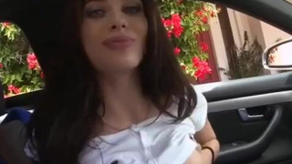 Young Lana Rhoades And Her Pretty Face Gives A Good And Deep Car Blowjob With A Quick Doggystyle